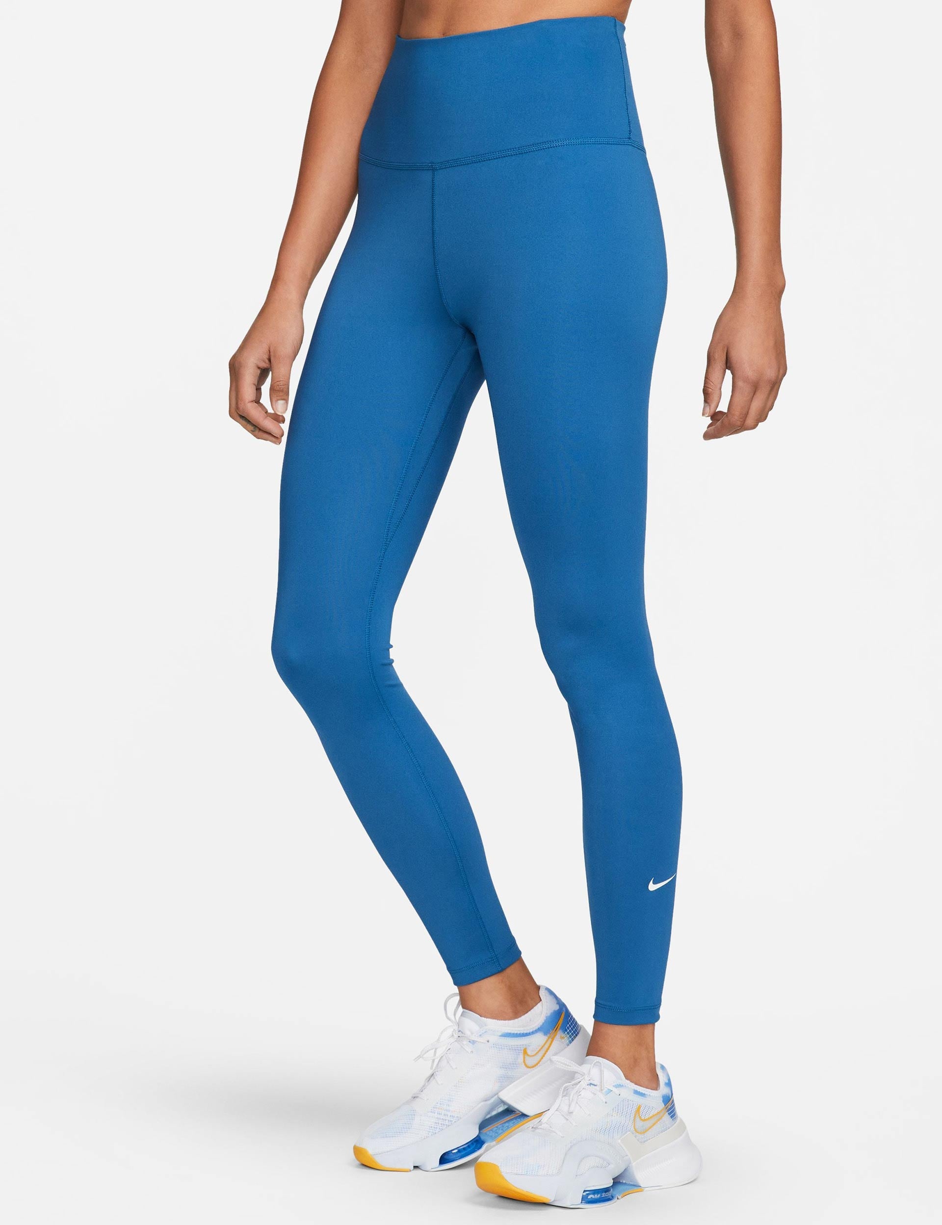 Nike Women's Legendary Print Dri-Fit Training Tights Royal Blue