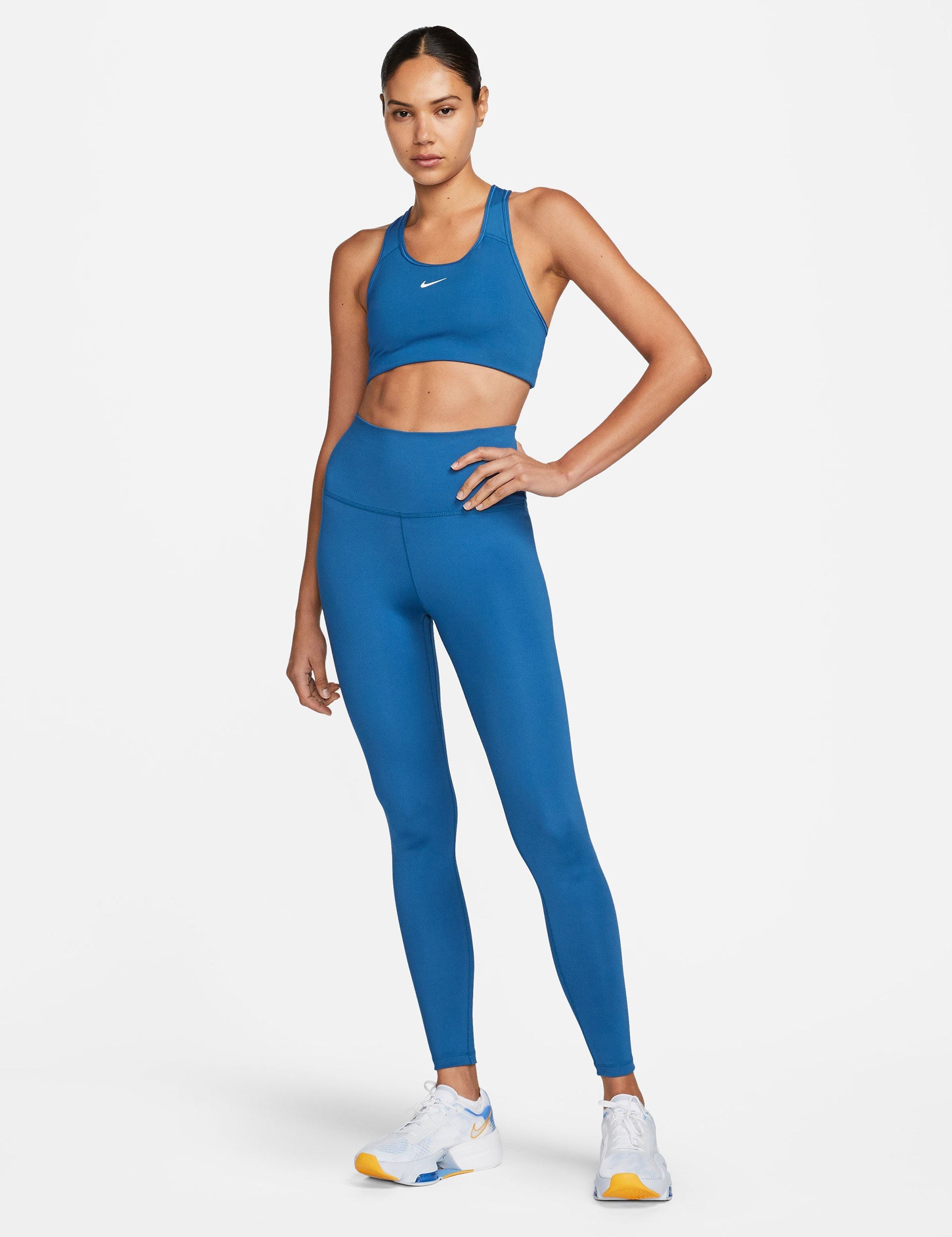 Nike Performance BRA - Medium support sports bra - industrial blue/(white)/blue  