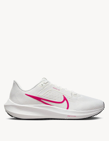 Nike Pegasus 40 Shoes - Summit White/Fireberry/Metallic Summit Whiteimage1- The Sports Edit