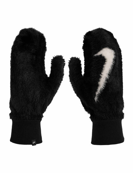 Nike Plush Knit Mittens - Black/Whiteimage1- The Sports Edit