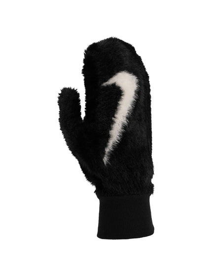 Nike Plush Knit Mittens - Black/Whiteimage2- The Sports Edit