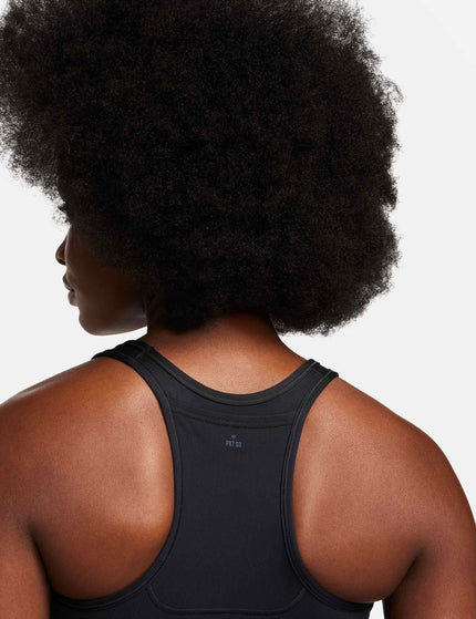 Nike Trail Swoosh On-The-Run Sports Bra - Black/Dark Smoke Greyimage3- The Sports Edit