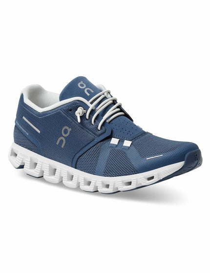 ON Running Cloud 5 - Denim/Whiteimage2- The Sports Edit