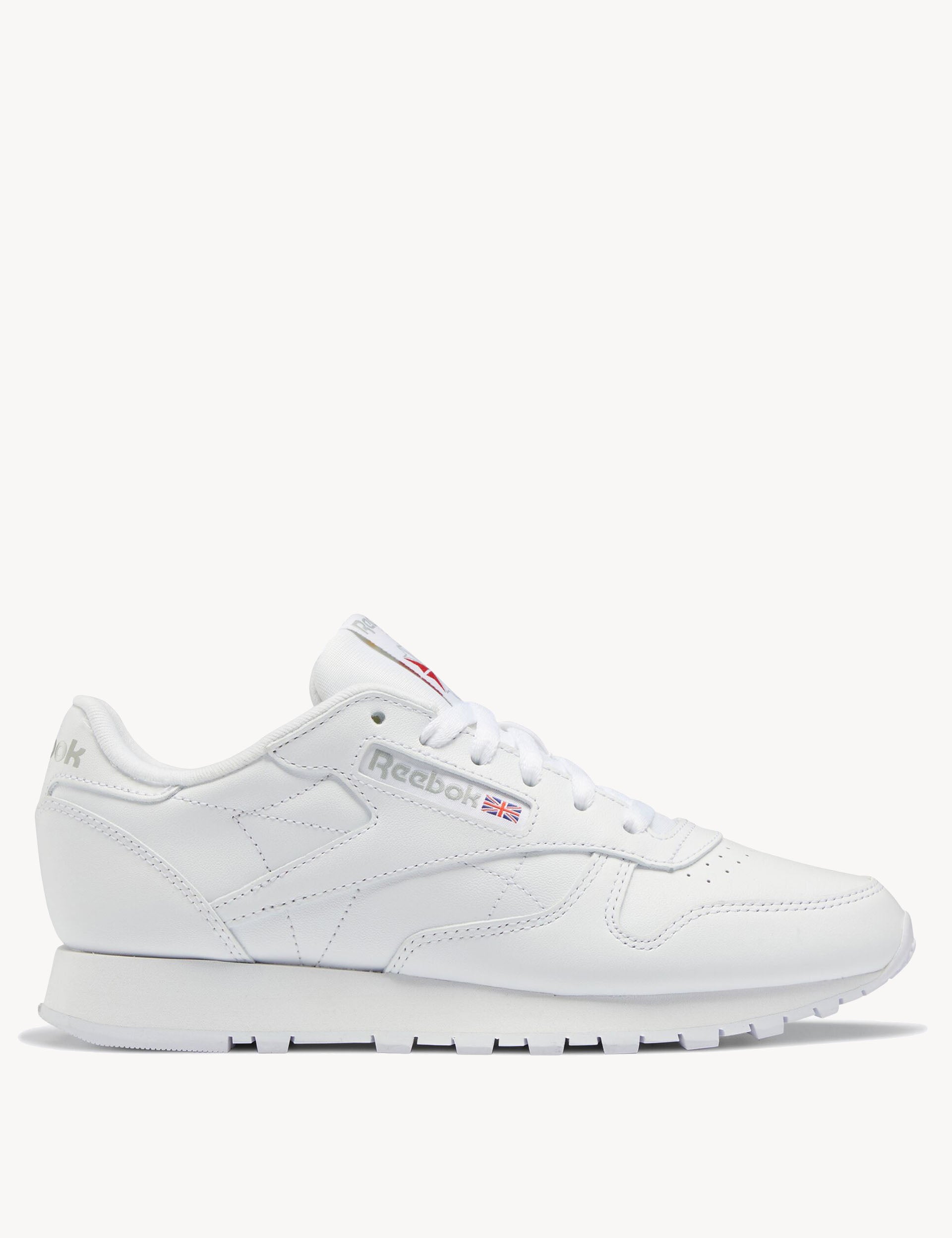 Reebok | Classic Leather Shoes - Cloud White/Grey | The Sports Edit