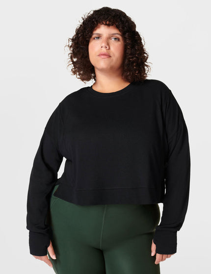 Sweaty Betty After Class Crop Sweatshirt - Blackimage1- The Sports Edit