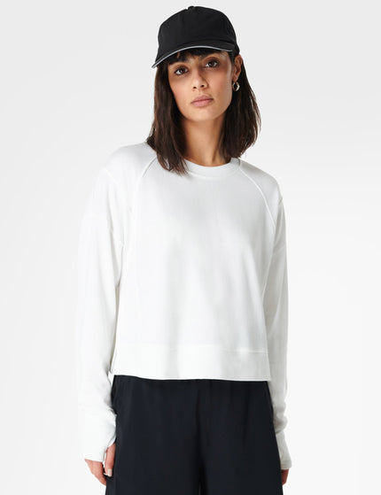 Sweaty Betty After Class Crop Sweatshirt - Lily Whiteimage1- The Sports Edit