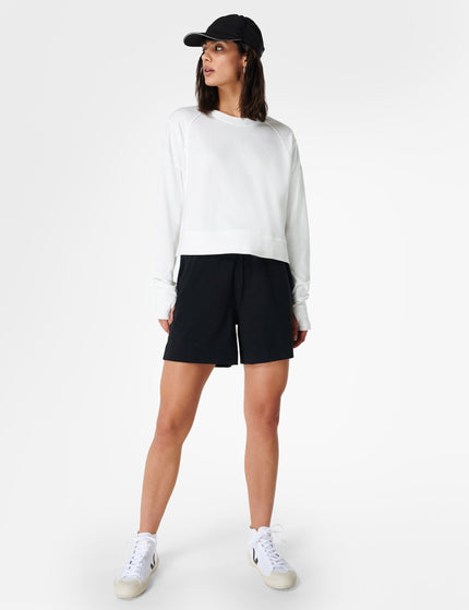 Sweaty Betty After Class Crop Sweatshirt - Lily Whiteimage5- The Sports Edit