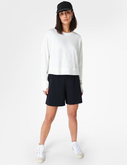 Sweaty Betty After Class Crop Sweatshirt - Lily Whiteimage4- The Sports Edit