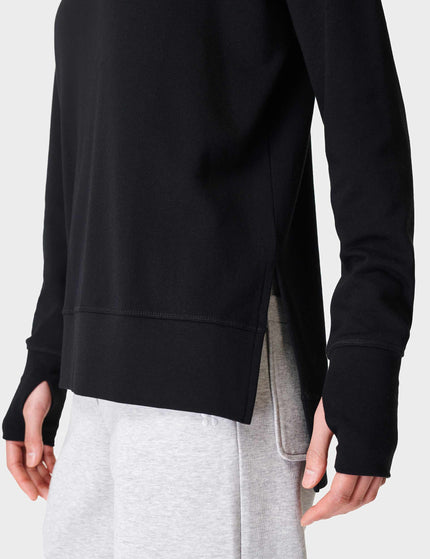 Sweaty Betty After Class Longline Sweatshirt - Blackimage2- The Sports Edit