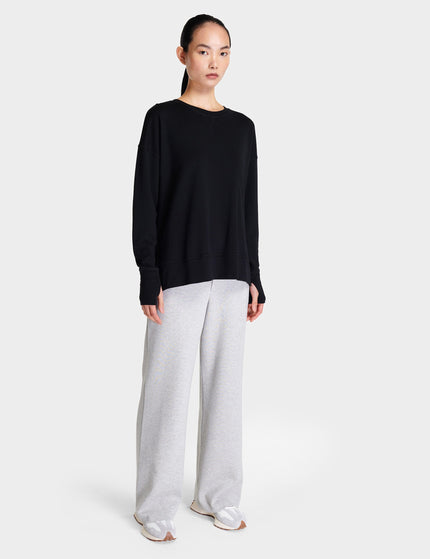 Sweaty Betty After Class Longline Sweatshirt - Blackimage3- The Sports Edit