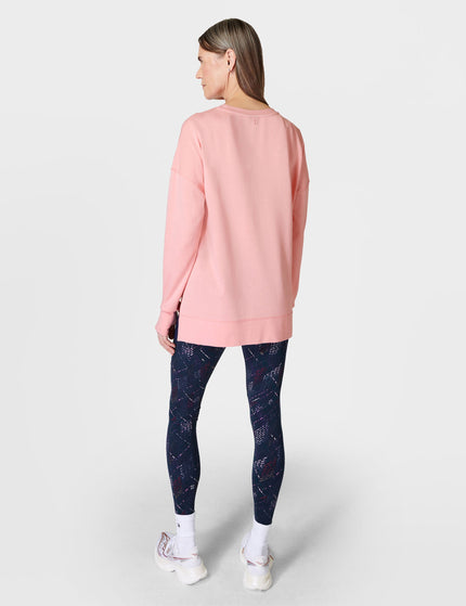 Sweaty Betty After Class Longline Sweatshirt - Soft Pinkimage2- The Sports Edit