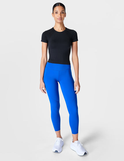 Sweaty Betty Athlete Crop Seamless Gym T-Shirt - Blackimage3- The Sports Edit