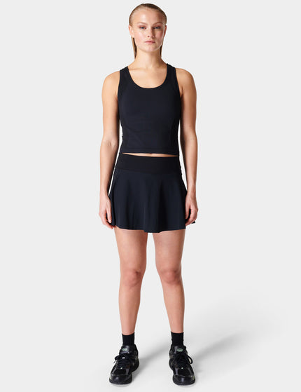 Sweaty Betty Athlete Crop Seamless Gym Vest - Blackimage3- The Sports Edit