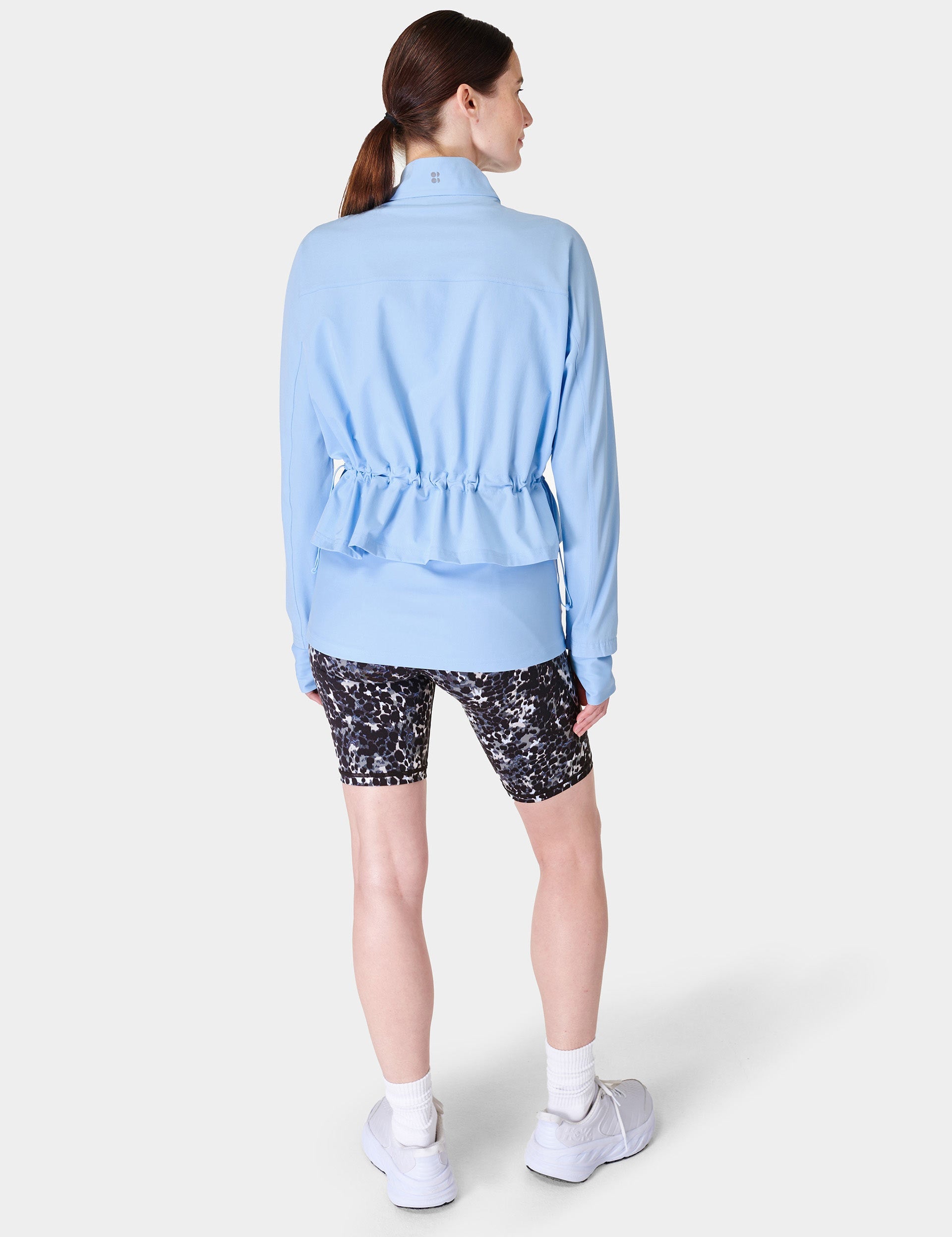Sweaty betty fast 2025 track running jacket blu