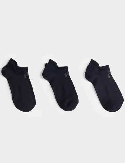 Sweaty Betty Lightweight Trainer Socks 3 Pack - Blackimage1- The Sports Edit