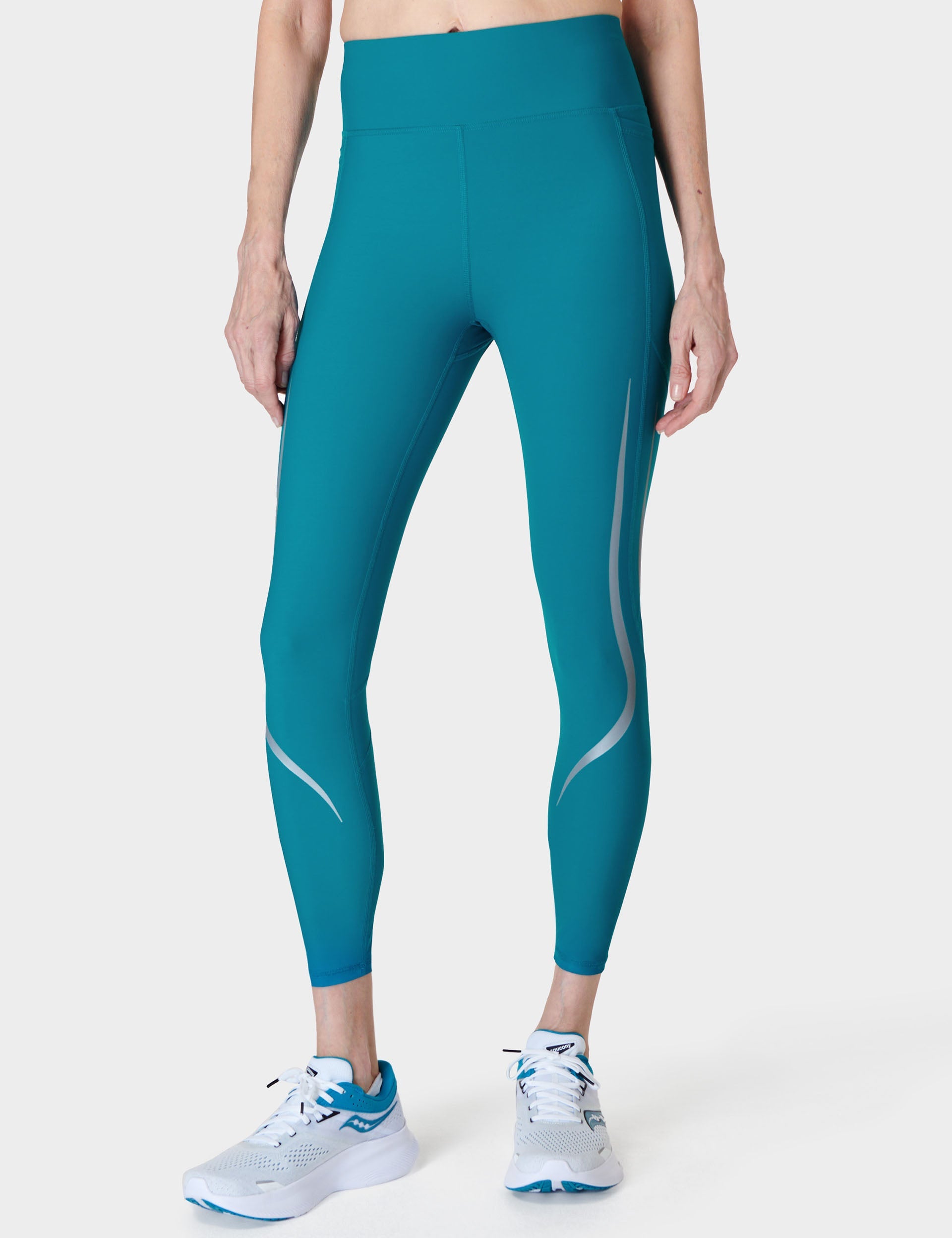 Pockets For Women - Sweaty Betty Zero Gravity High-Waisted Running Leggings,  Blue, Women's