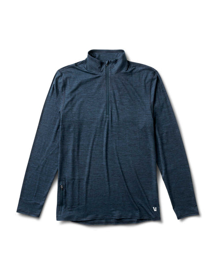 Vuori Ease Performance 1/2 Zip - Ink Heatherimages3- The Sports Edit