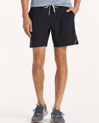 Trail Short - Black/Heather Grey Stripe